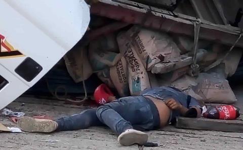 Muere joven aplastado por toneladas de cemento; era de Tamazunchale