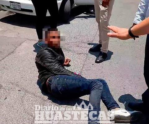 Taxistas golpearon a presunto delincuente