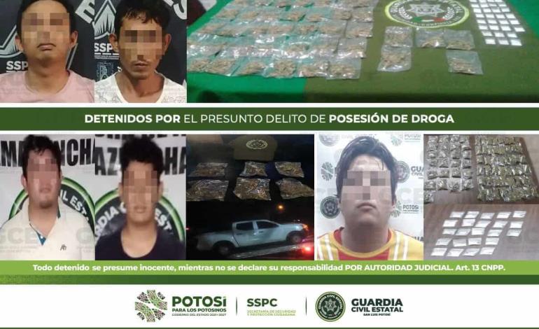 12 detenidos por posesión de droga